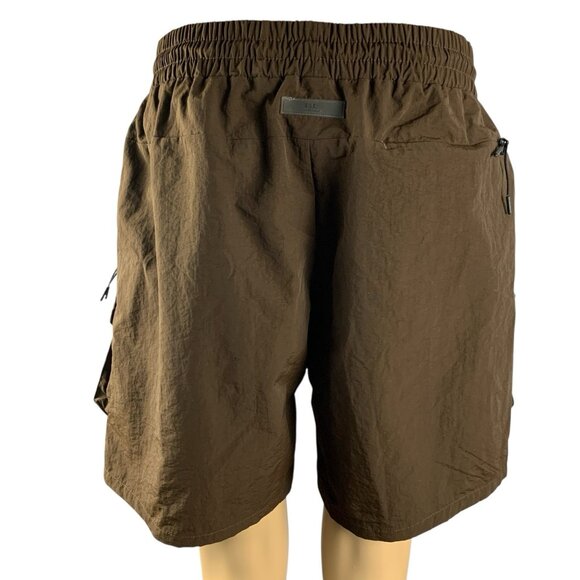 Richie Le Collection Cargo Short Mens Sz M Brown Utility RLC Pockets Drawstring - Picture 4 of 9